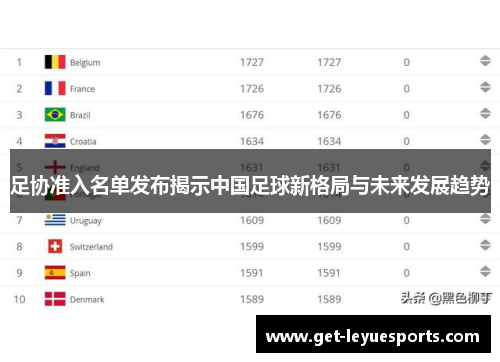 足协准入名单发布揭示中国足球新格局与未来发展趋势