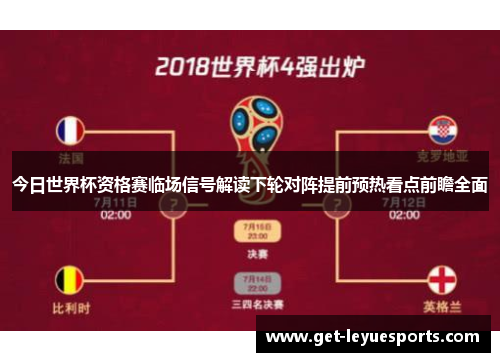 今日世界杯资格赛临场信号解读下轮对阵提前预热看点前瞻全面